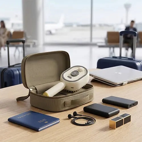 Nano HydraBrush packed for work or travel