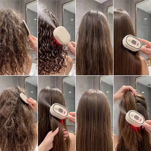 Nano HydraBrush used on different hair sections