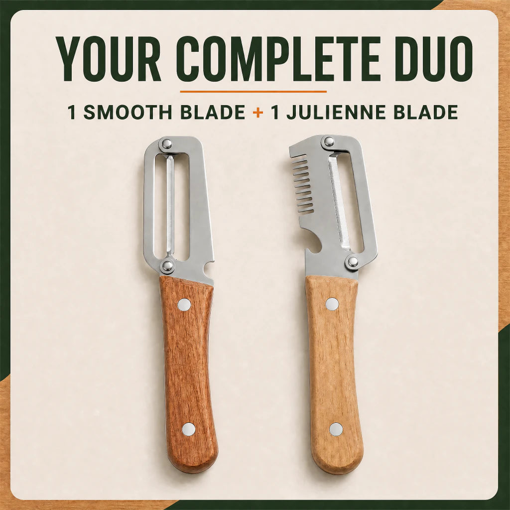 Complete Buballoon set with smooth and julienne peelers