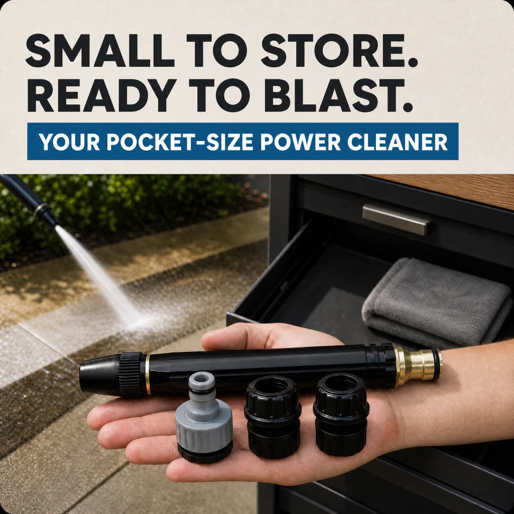 Compact HydroJet four-piece cleaning kit